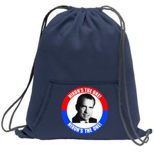 Retro Richard Nixon Nixon's The One Presidential Campaign Sweatshirt Cinch Pack Bag