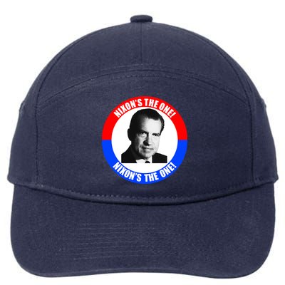 Retro Richard Nixon Nixon's The One Presidential Campaign 7-Panel Snapback Hat