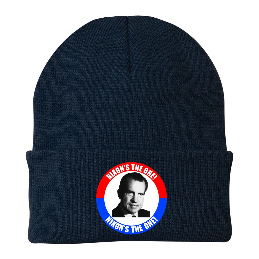 Retro Richard Nixon Nixon's The One Presidential Campaign Beanie