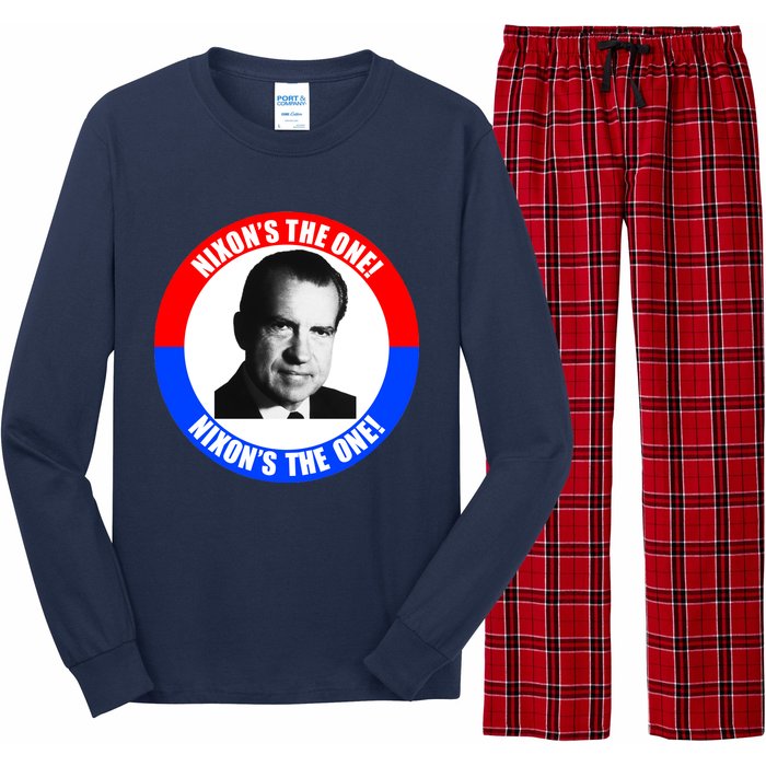 Retro Richard Nixon Nixon's The One Presidential Campaign Long Sleeve Pajama Set