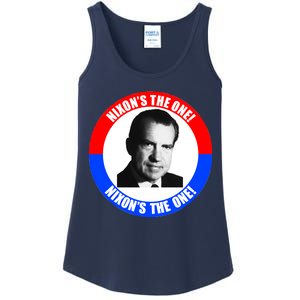 Retro Richard Nixon Nixon's The One Presidential Campaign Ladies Essential Tank