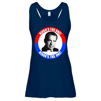 Retro Richard Nixon Nixon's The One Presidential Campaign Ladies Essential Flowy Tank