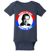 Retro Richard Nixon Nixon's The One Presidential Campaign Baby Bodysuit