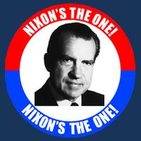 Retro Richard Nixon Nixon's The One Presidential Campaign Baby Bodysuit