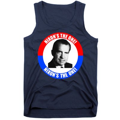 Retro Richard Nixon Nixon's The One Presidential Campaign Tank Top