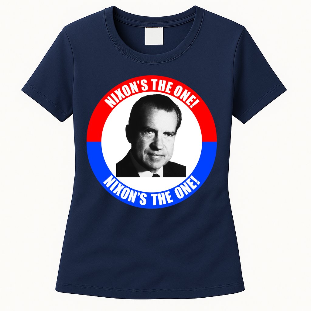 Retro Richard Nixon Nixon's The One Presidential Campaign Womens T-Shirt