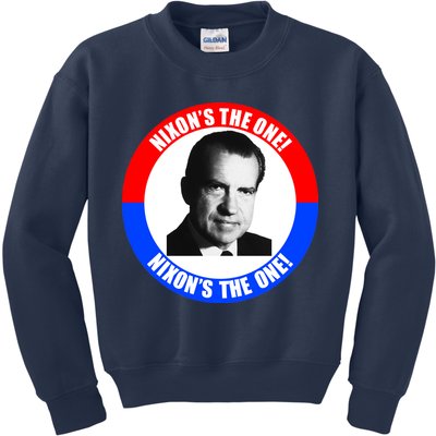 Retro Richard Nixon Nixon's The One Presidential Campaign Kids Sweatshirt