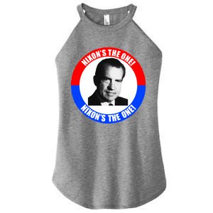 Retro Richard Nixon Nixon's The One Presidential Campaign Women's Perfect Tri Rocker Tank