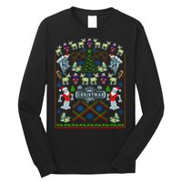 Retro Robot Ugly Christmas Sweater Long Sleeve Shirt