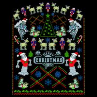 Retro Robot Ugly Christmas Sweater Backpack