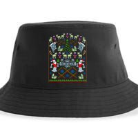 Retro Robot Ugly Christmas Sweater Sustainable Bucket Hat