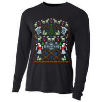 Retro Robot Ugly Christmas Sweater Cooling Performance Long Sleeve Crew
