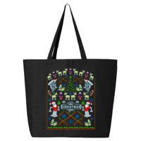 Retro Robot Ugly Christmas Sweater 25L Jumbo Tote