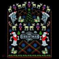 Retro Robot Ugly Christmas Sweater Baby Bodysuit