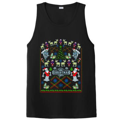 Retro Robot Ugly Christmas Sweater PosiCharge Competitor Tank