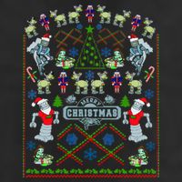 Retro Robot Ugly Christmas Sweater Trucker Hat
