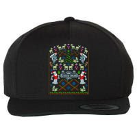 Retro Robot Ugly Christmas Sweater Wool Snapback Cap