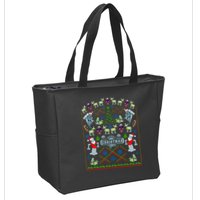 Retro Robot Ugly Christmas Sweater Zip Tote Bag