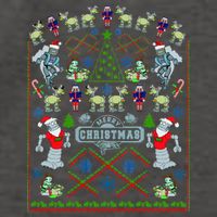 Retro Robot Ugly Christmas Sweater Vector Backpack