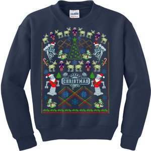 Retro Robot Ugly Christmas Sweater Kids Sweatshirt