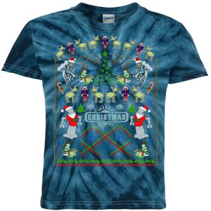 Retro Robot Ugly Christmas Sweater Kids Tie-Dye T-Shirt