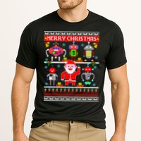 Retro Robotic Santa Ugly Christmas Sweater Performance Shirt
