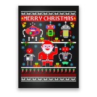 Retro Robotic Santa Ugly Christmas Sweater Poster