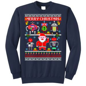 Retro Robotic Santa Ugly Christmas Sweater Sweatshirt