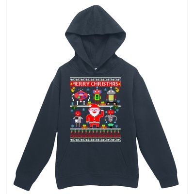 Retro Robotic Santa Ugly Christmas Sweater Urban Pullover Hoodie