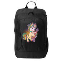 Retro Rocker Rainbow Unicorn City Backpack
