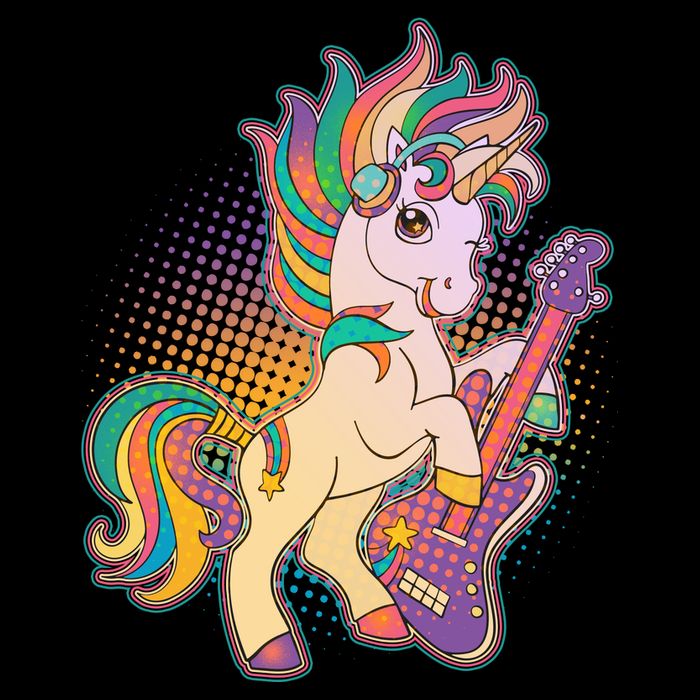 Retro Rocker Rainbow Unicorn City Backpack