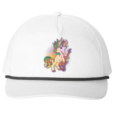 Retro Rocker Rainbow Unicorn Snapback Five-Panel Rope Hat