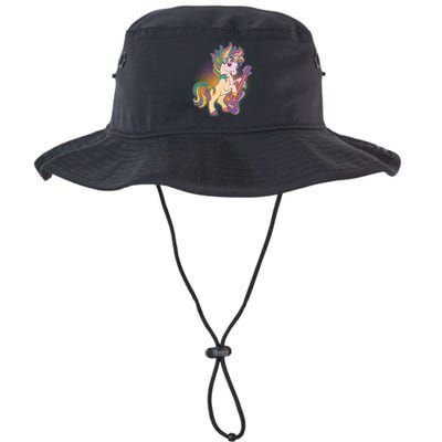 Retro Rocker Rainbow Unicorn Bucket Hat