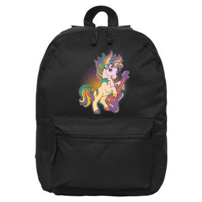 Retro Rocker Rainbow Unicorn 16 in Basic Backpack