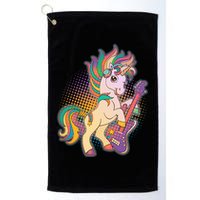 Retro Rocker Rainbow Unicorn Golf Towel