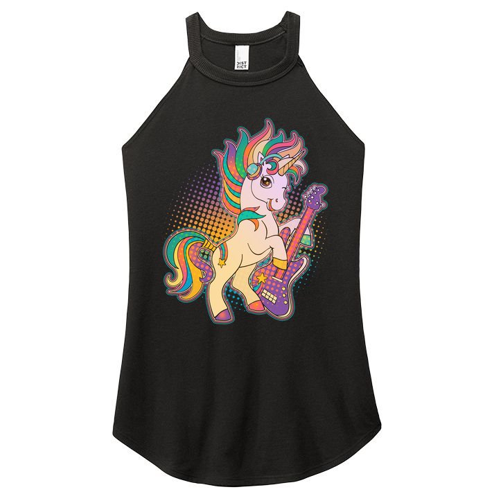 Retro Rocker Rainbow Unicorn Women's Perfect Tri Rocker Tank
