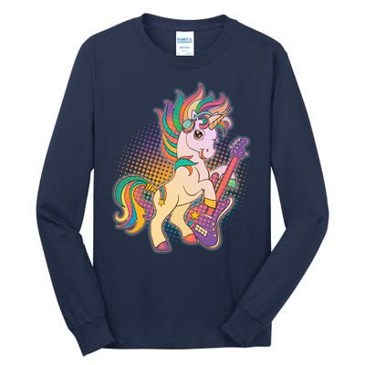 Retro Rocker Rainbow Unicorn Tall Long Sleeve T-Shirt