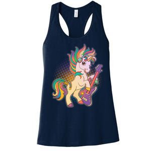 Retro Rocker Rainbow Unicorn Women's Racerback Tank