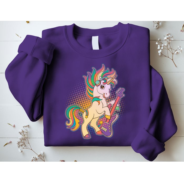 Retro Rocker Rainbow Unicorn Sweatshirt