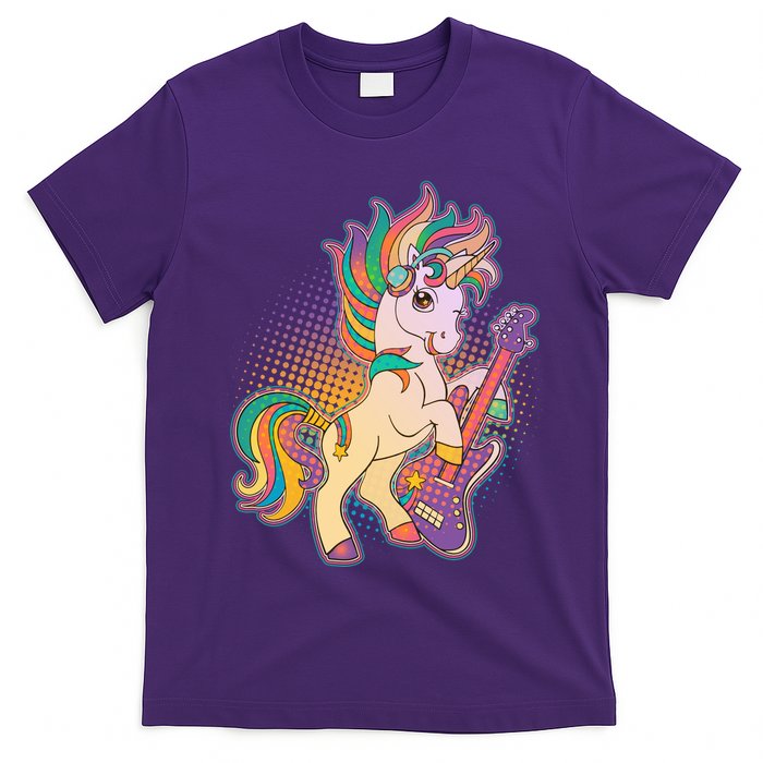 Retro Rocker Rainbow Unicorn T-Shirt