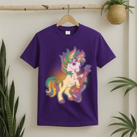 Retro Rocker Rainbow Unicorn T-Shirt