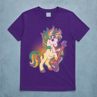 Retro Rocker Rainbow Unicorn T-Shirt