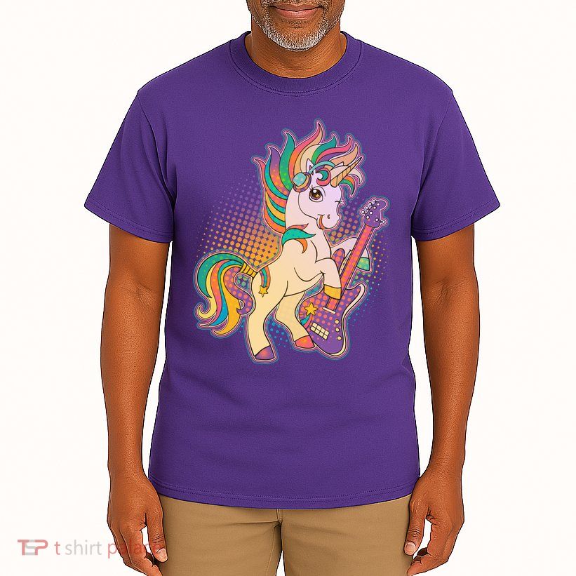 Retro Rocker Rainbow Unicorn Tall T-Shirt