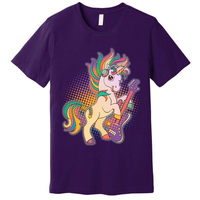 Retro Rocker Rainbow Unicorn Premium T-Shirt
