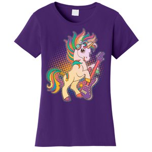 Retro Rocker Rainbow Unicorn Women's T-Shirt