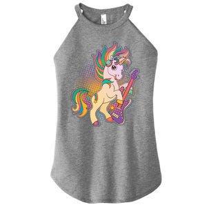 Retro Rocker Rainbow Unicorn Women's Perfect Tri Rocker Tank