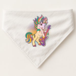 Retro Rocker Rainbow Unicorn USA-Made Doggie Bandana