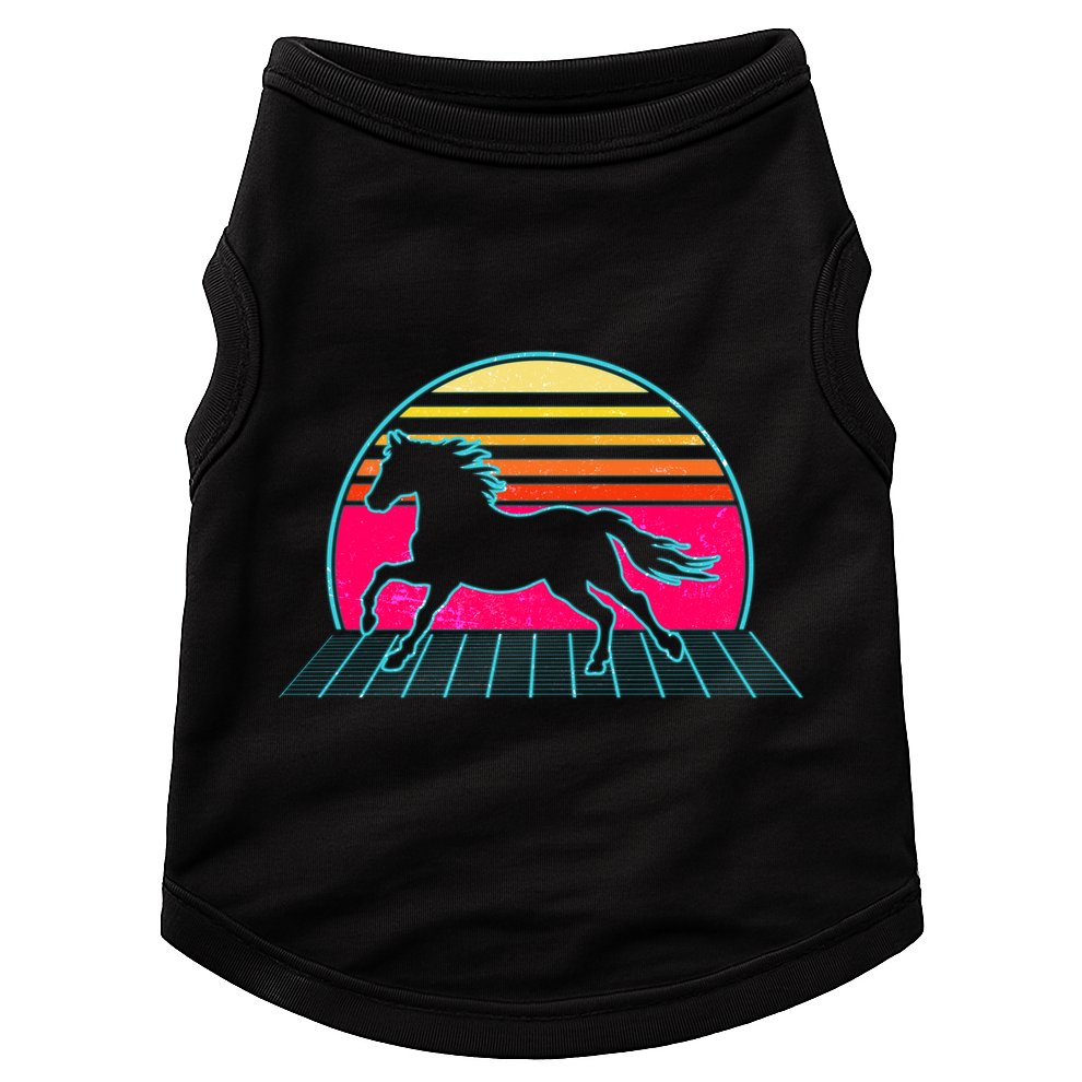 Retro Running Horse Silhouette Doggie Tank