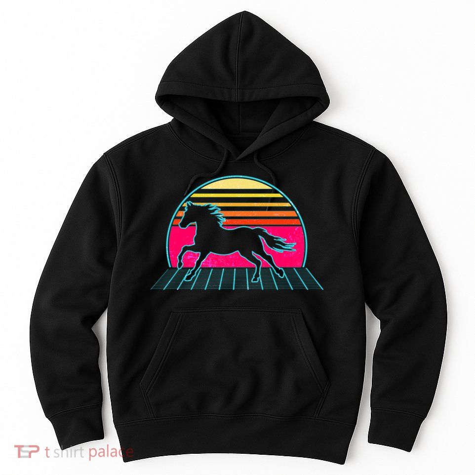 Retro Running Horse Silhouette Hoodie