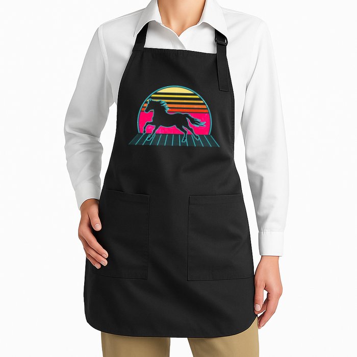 Retro Running Horse Silhouette Apron
